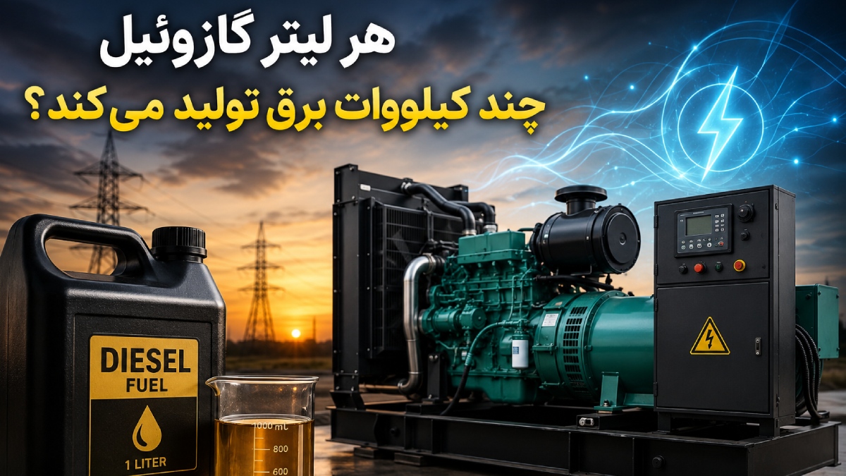 هر لیتر گازوئیل چند کیلووات برق تولید می کند